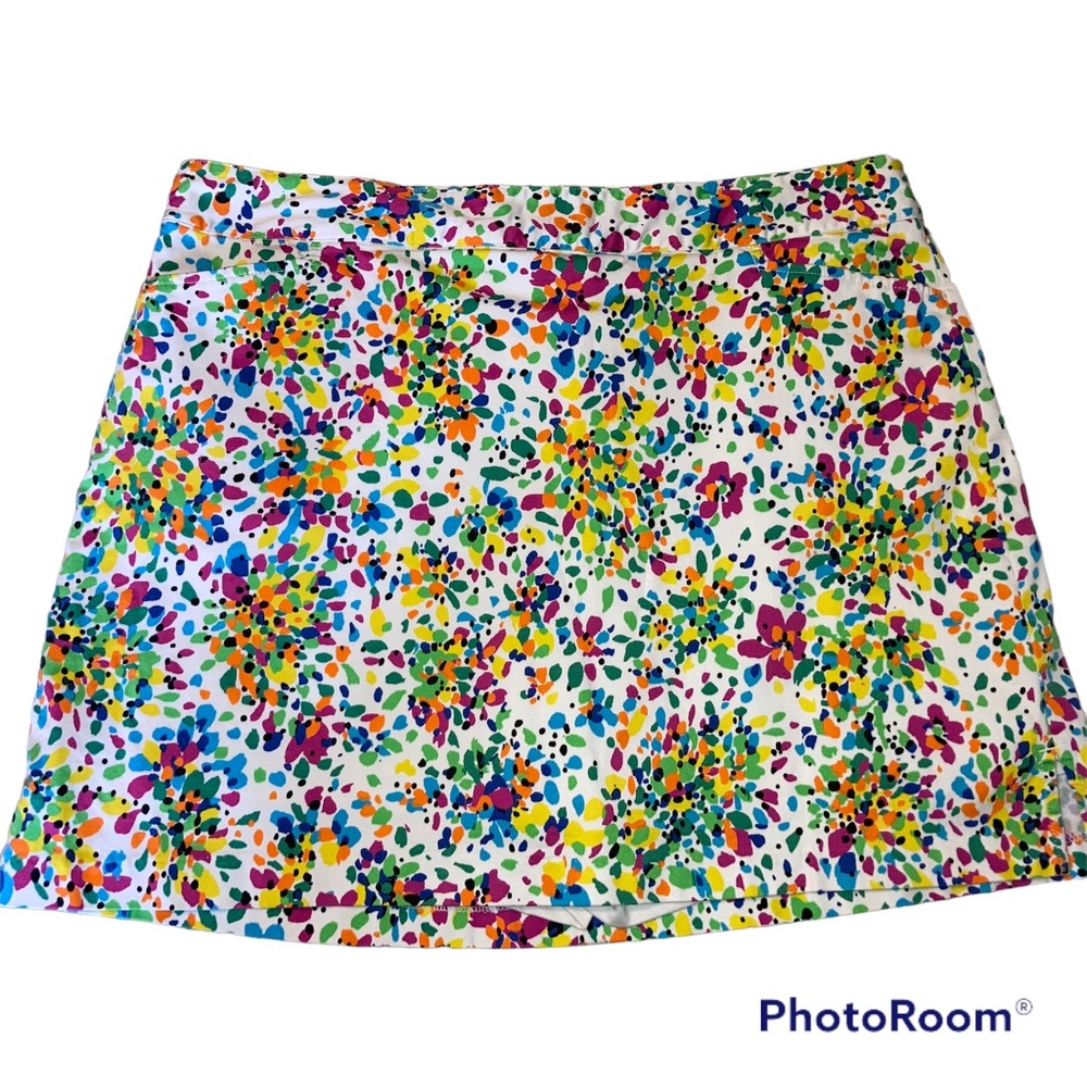 Lady Hagen Multi Color Zip Golf Skirt with Shorts Under 16
